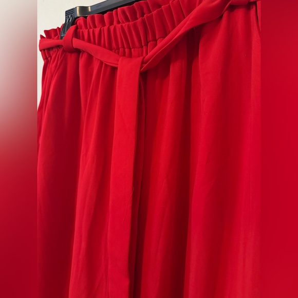 BOLD elements Red Ruffled Waist Pants - Picture 4 of 6